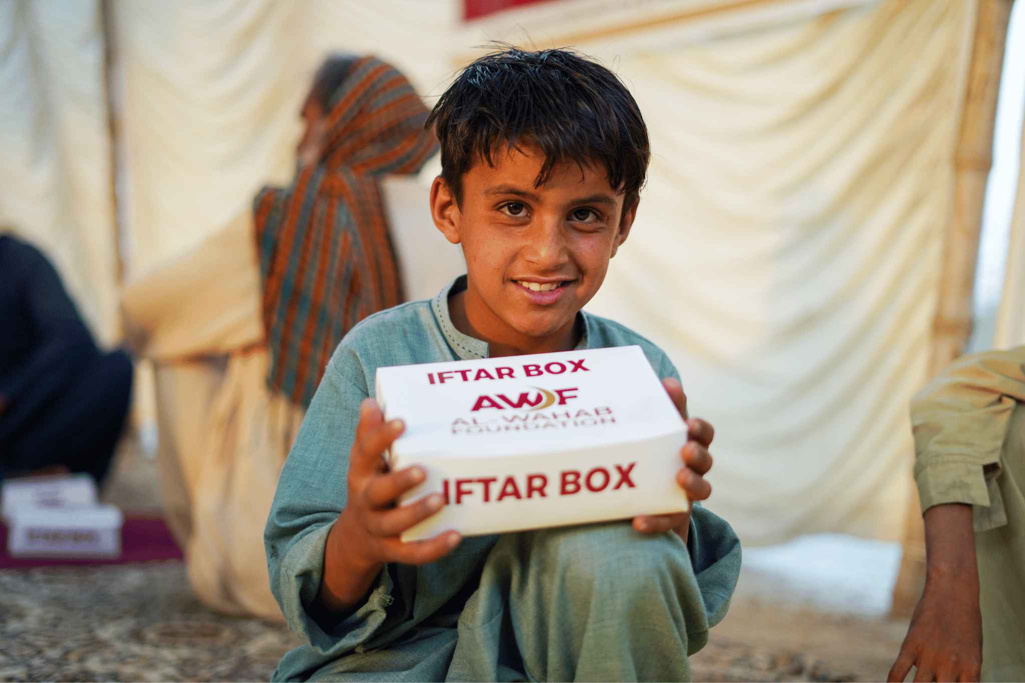 Iftar Distribution Smiling Child