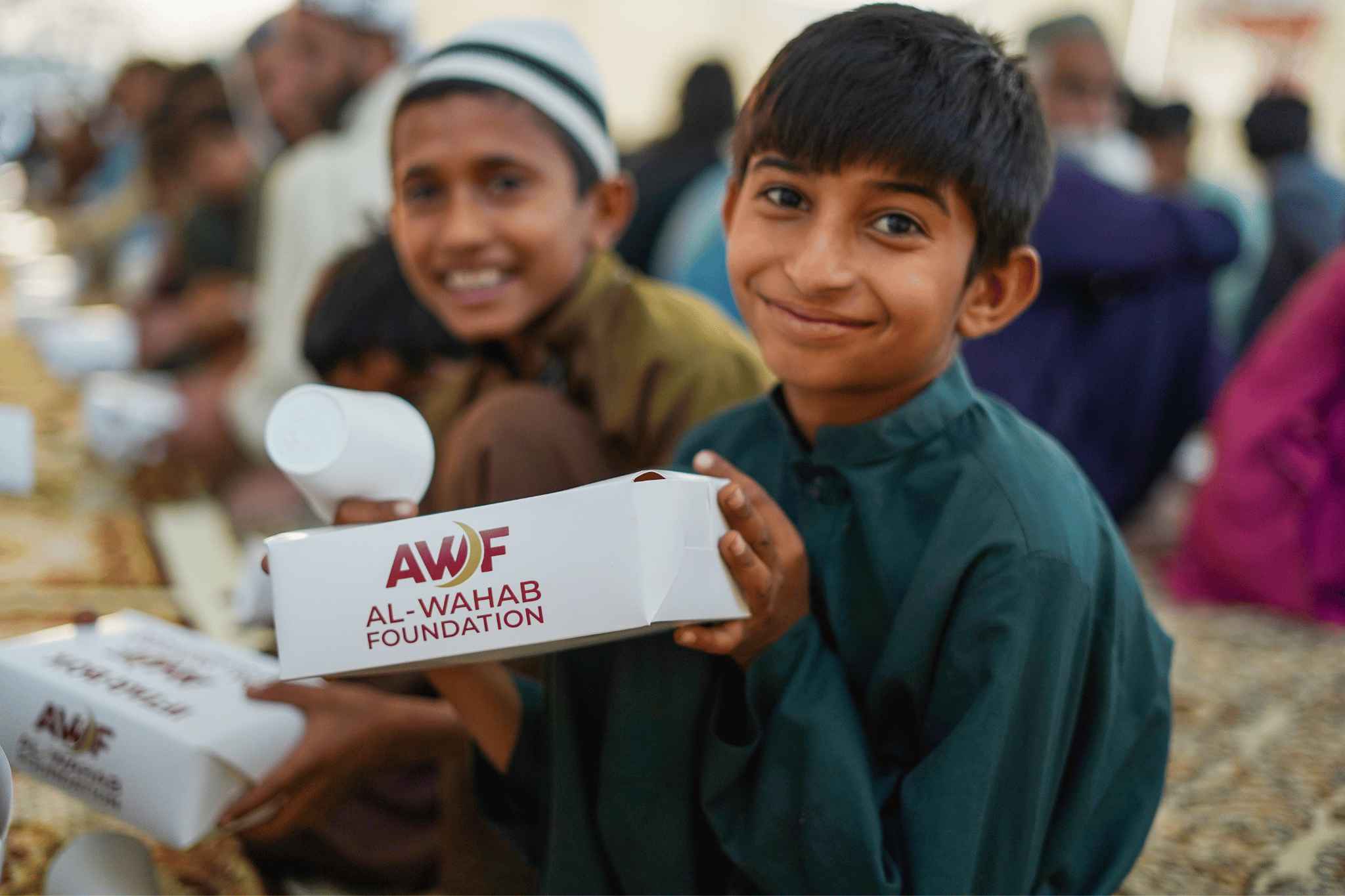Iftar Distribution Smiling Children