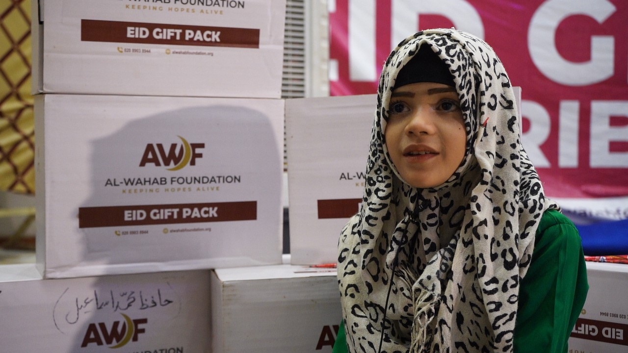 Mehwish Ali in Smiles As She Receives Eid Gift Pack from AWF