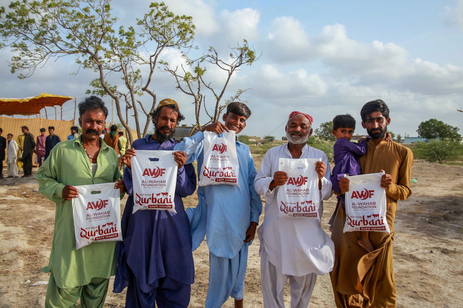 Muslims gathering for Eid prayers
